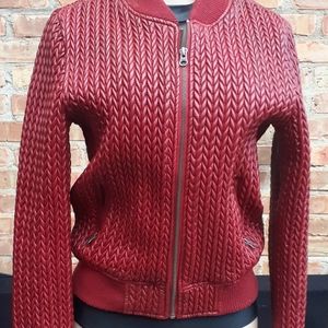 Red Fox Faux Leather Jacket M